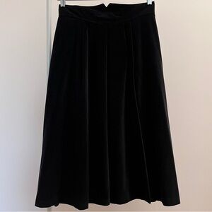 Vintage velvet pleated midi skirt 14 black velour party Mister Leonard Canada